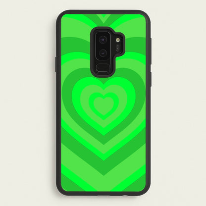Green - Colourful Hearts  - Colourful Hearts Phone Case for Galaxy S9 Plus