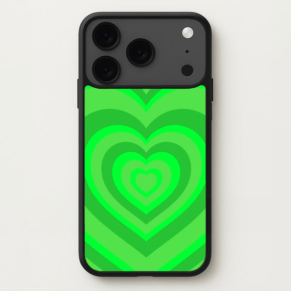 Green - Colourful Hearts Phone Case for iPhone 17 Pro