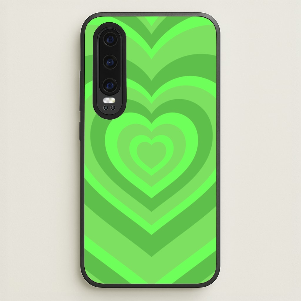 Green - Colourful Hearts  - Colourful Hearts Phone Case for Huawei P30