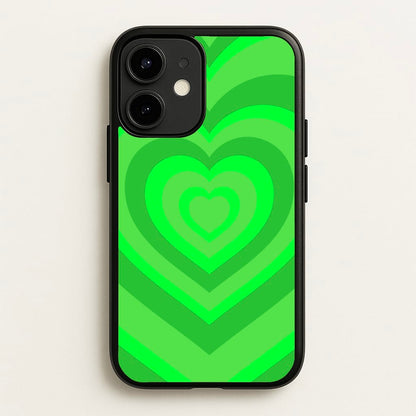 Green - Colourful Hearts  - Colourful Hearts Phone Case for iPhone 12 Mini