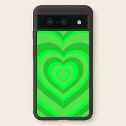 Green - Colourful Hearts  - Colourful Hearts Phone Case for Google Pixel 8