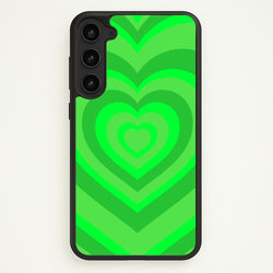 Green - Colourful Hearts  - Colourful Hearts Phone Case for Galaxy S23 Plus