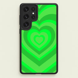 Green - Colourful Hearts  - Colourful Hearts Phone Case for Galaxy S22 Ultra