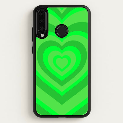 Green - Colourful Hearts  - Colourful Hearts Phone Case for Huawei P30 Lite