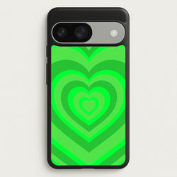 Green - Colourful Hearts  - Colourful Hearts Phone Case for Google Pixel 9 / 9 Pro