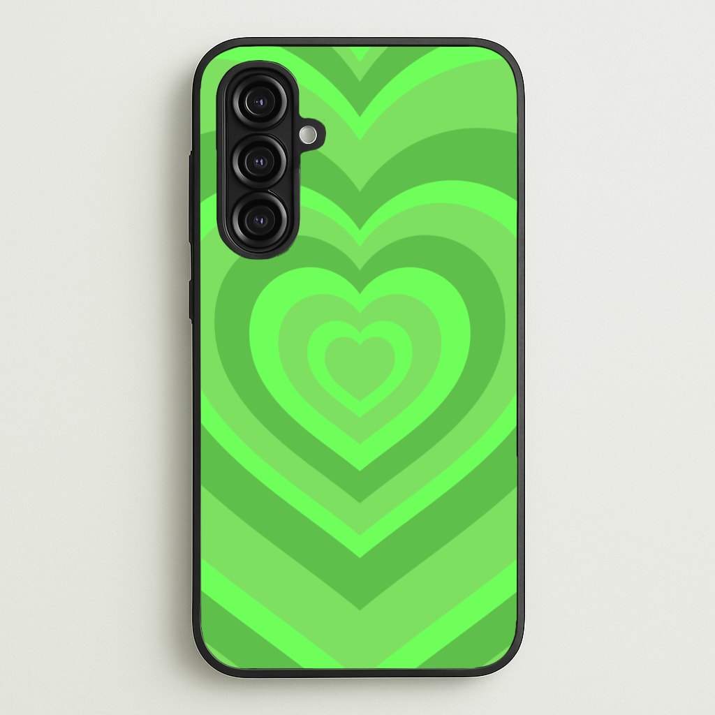 Green - Colourful Hearts  - Colourful Hearts Phone Case for Galaxy A16