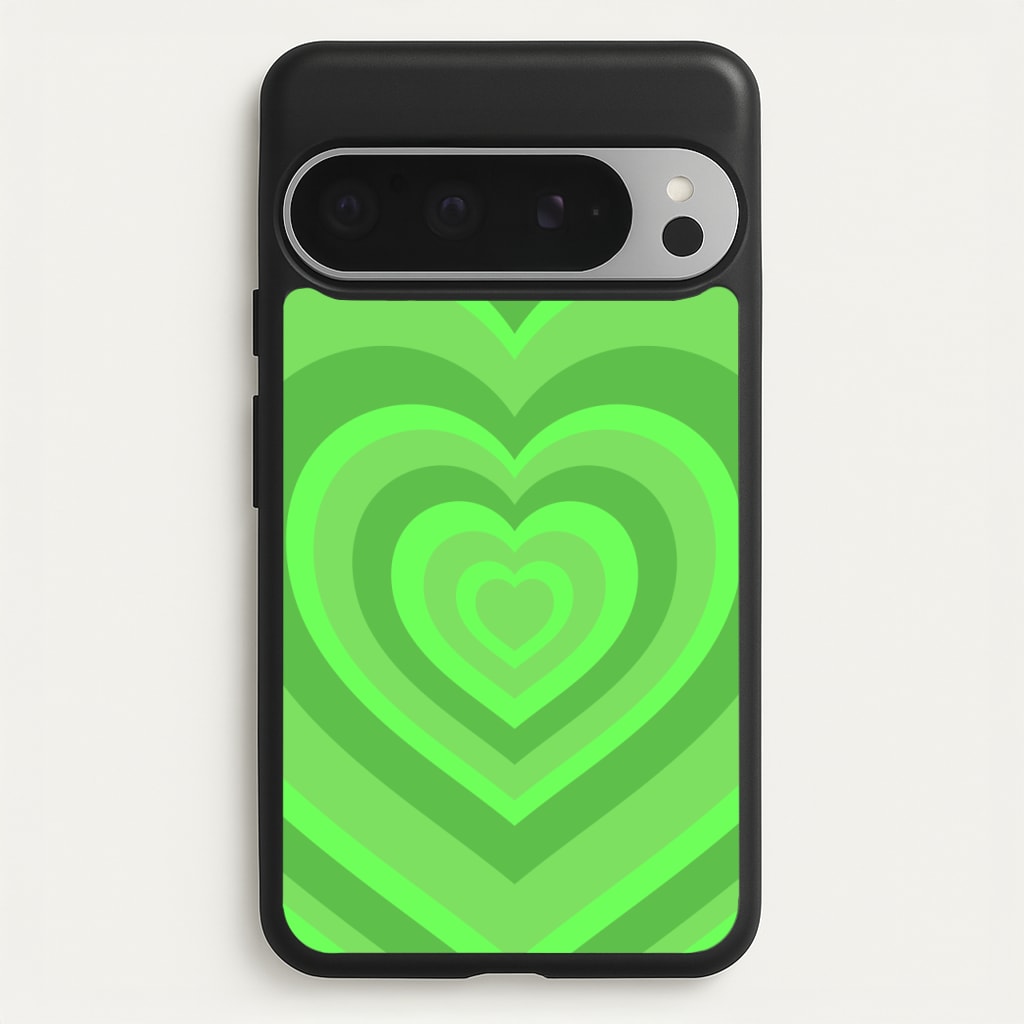 Green - Colourful Hearts  - Colourful Hearts Phone Case for Google Pixel 9 Pro XL