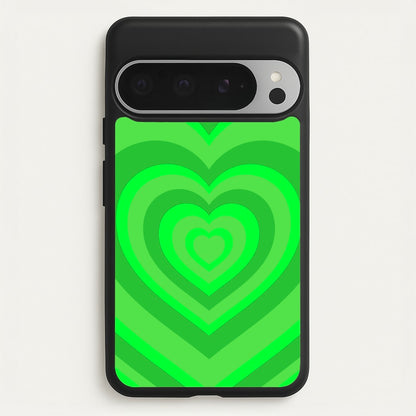 Green - Colourful Hearts  - Colourful Hearts Phone Case for Google Pixel 9 Pro XL
