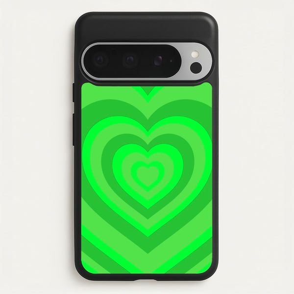 Green - Colourful Hearts  - Colourful Hearts Phone Case for Google Pixel 9 Pro XL