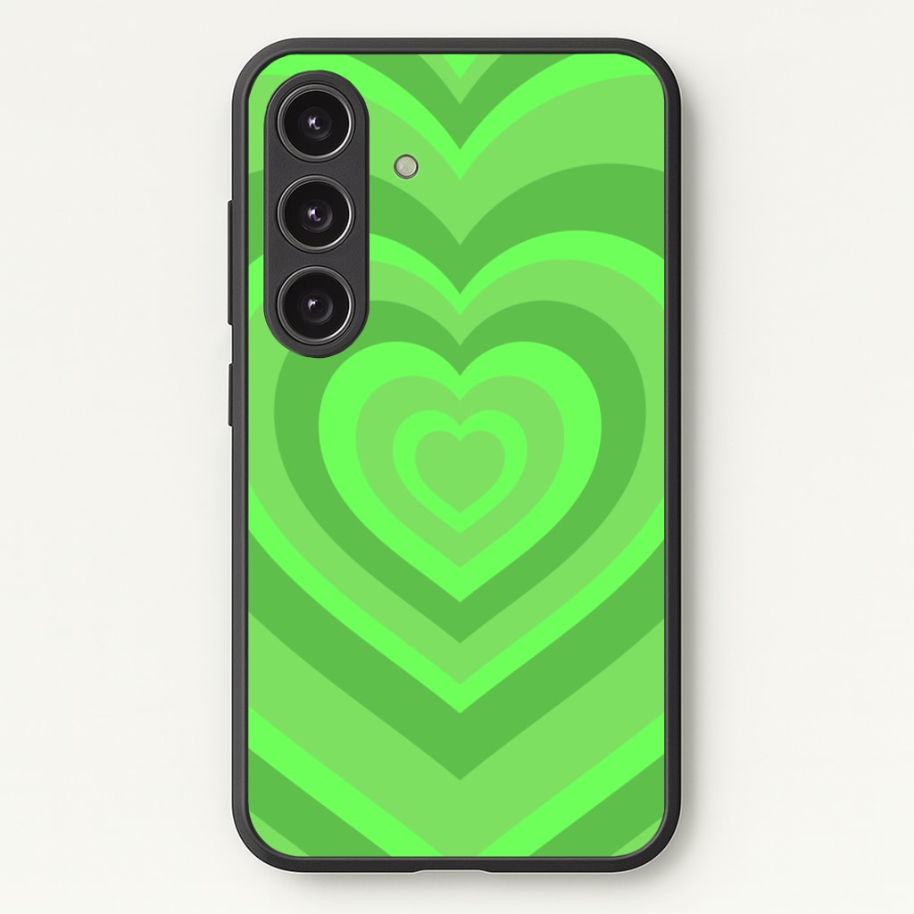 Green - Colourful Hearts  - Colourful Hearts Phone Case for Galaxy S25