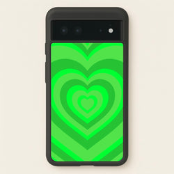 Green - Colourful Hearts  - Colourful Hearts Phone Case for Google Pixel 6