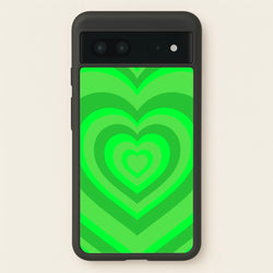 Green - Colourful Hearts  - Colourful Hearts Phone Case for Google Pixel 7