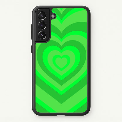Green - Colourful Hearts  - Colourful Hearts Phone Case for Galaxy S21