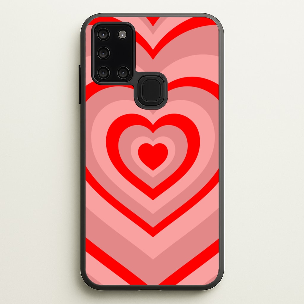 Red - Colourful Hearts  - Colourful Hearts Phone Case for Galaxy A21s