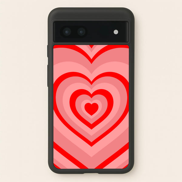 Red - Colourful Hearts  - Colourful Hearts Phone Case for Google Pixel 6a