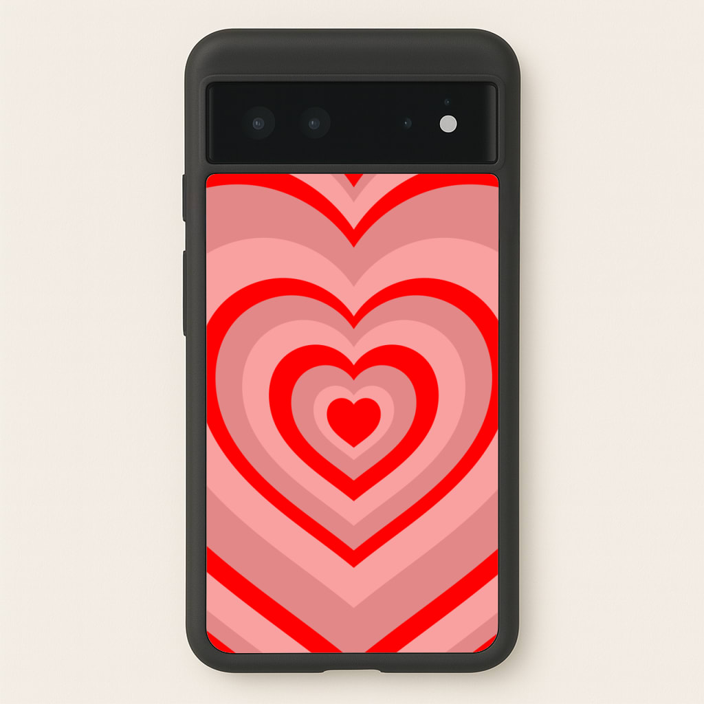 Red - Colourful Hearts  - Colourful Hearts Phone Case for Google Pixel 6