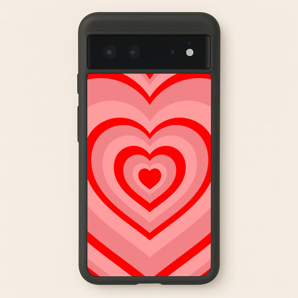 Red - Colourful Hearts  - Colourful Hearts Phone Case for Google Pixel 6