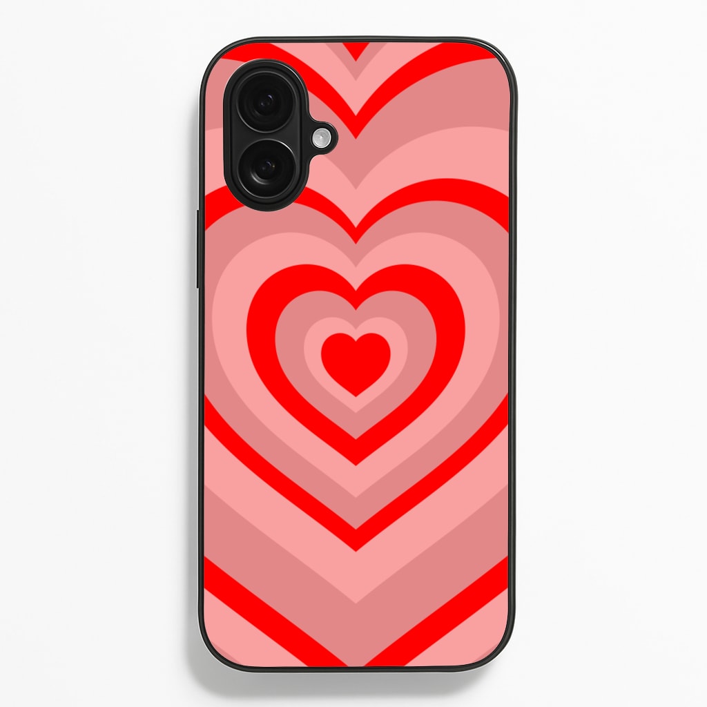 Red - Colourful Hearts Phone Case