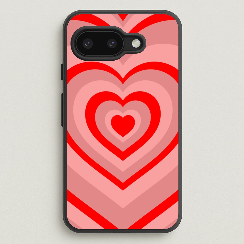 Red - Colourful Hearts  - Colourful Hearts Phone Case for Google Pixel 9a