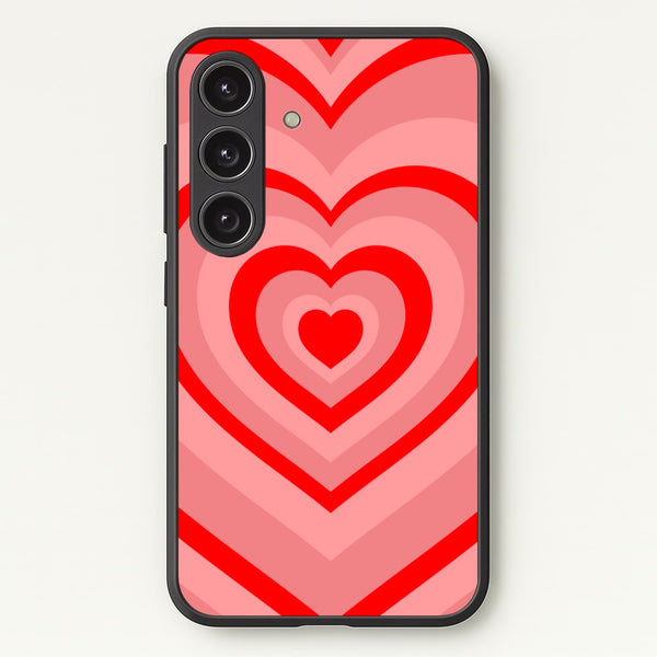 Red - Colourful Hearts  - Colourful Hearts Phone Case for Galaxy S24 Plus