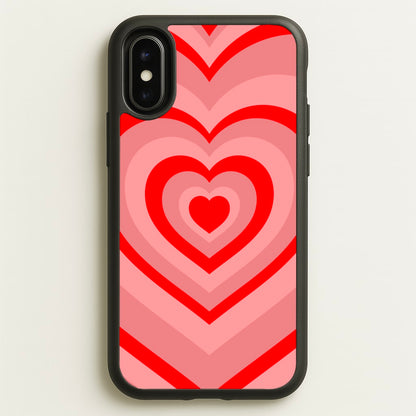 Red - Colourful Hearts  - Colourful Hearts Phone Case for iPhone X / XS