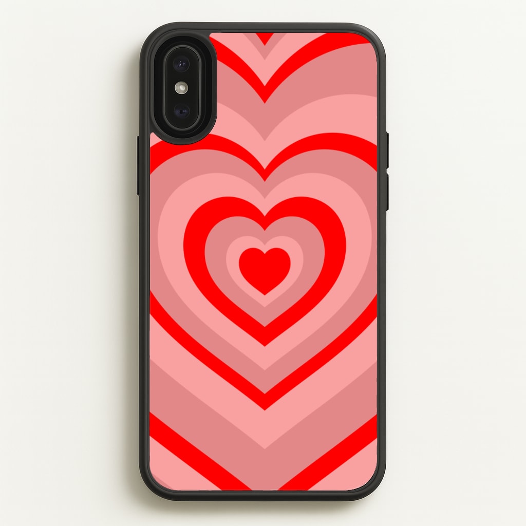 Red - Colourful Hearts  - Colourful Hearts Phone Case for iPhone XS Max