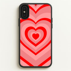 Red - Colourful Hearts  - Colourful Hearts Phone Case for iPhone XS Max