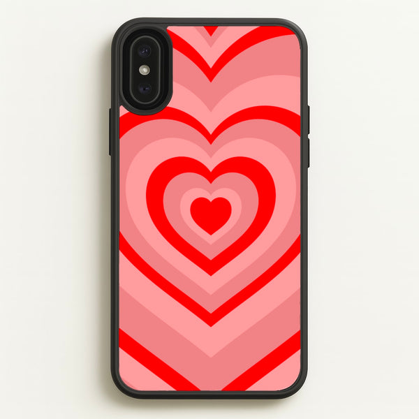 Red - Colourful Hearts  - Colourful Hearts Phone Case for iPhone XS Max