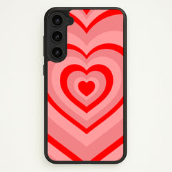 Red - Colourful Hearts  - Colourful Hearts Phone Case for Galaxy S23