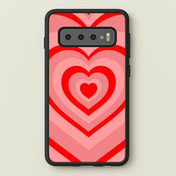Red - Colourful Hearts  - Colourful Hearts Phone Case for Galaxy S10