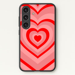 Red - Colourful Hearts  - Colourful Hearts Phone Case for Galaxy S24FE