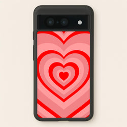 Red - Colourful Hearts  - Colourful Hearts Phone Case for Google Pixel 8