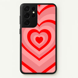 Red - Colourful Hearts  - Colourful Hearts Phone Case for Galaxy S21 Ultra