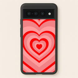 Red - Colourful Hearts  - Colourful Hearts Phone Case for Google Pixel 7 Pro