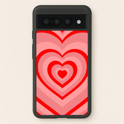 Red - Colourful Hearts  - Colourful Hearts Phone Case for Google Pixel 7 Pro