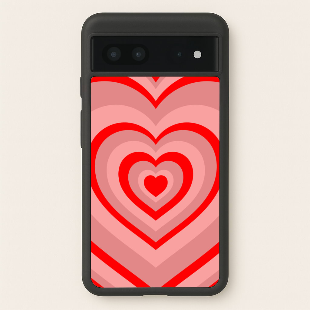 Red - Colourful Hearts  - Colourful Hearts Phone Case for Google Pixel 7