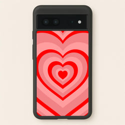Red - Colourful Hearts  - Colourful Hearts Phone Case for Google Pixel 7