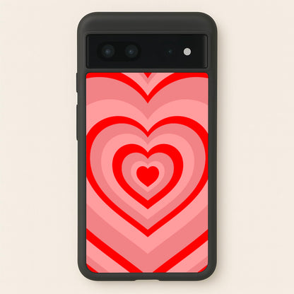 Red - Colourful Hearts  - Colourful Hearts Phone Case for Google Pixel 7