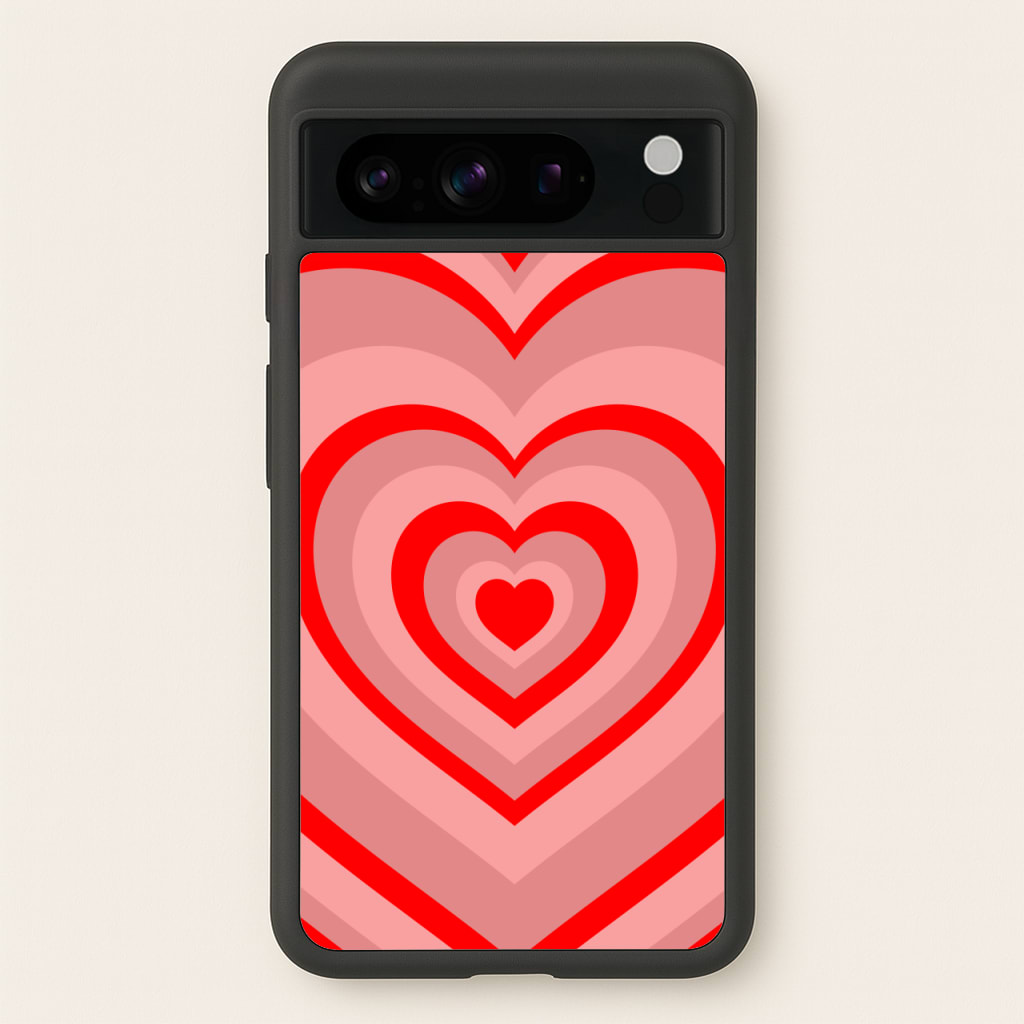 Red - Colourful Hearts  - Colourful Hearts Phone Case for Google Pixel 8 Pro