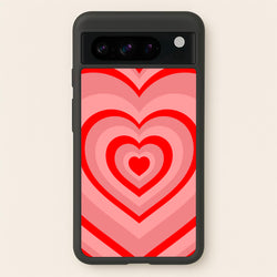 Red - Colourful Hearts  - Colourful Hearts Phone Case for Google Pixel 8 Pro