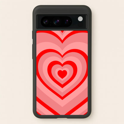 Red - Colourful Hearts  - Colourful Hearts Phone Case for Google Pixel 8 Pro
