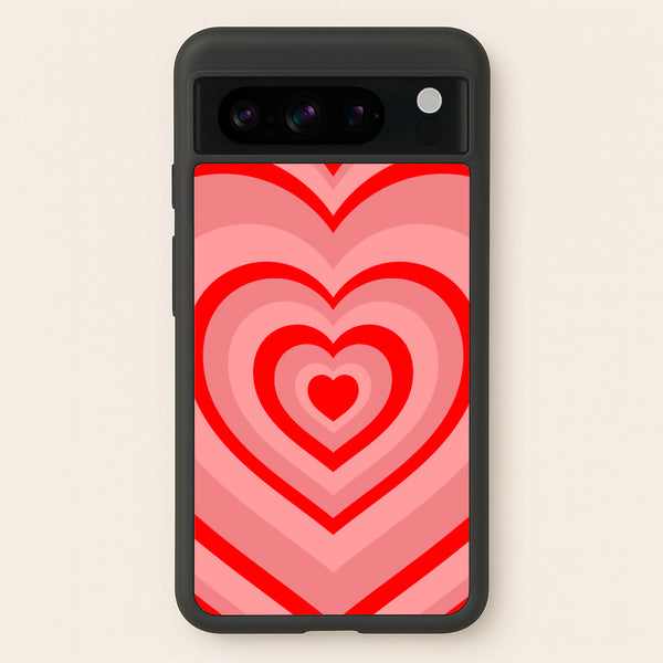 Red - Colourful Hearts  - Colourful Hearts Phone Case for Google Pixel 8 Pro
