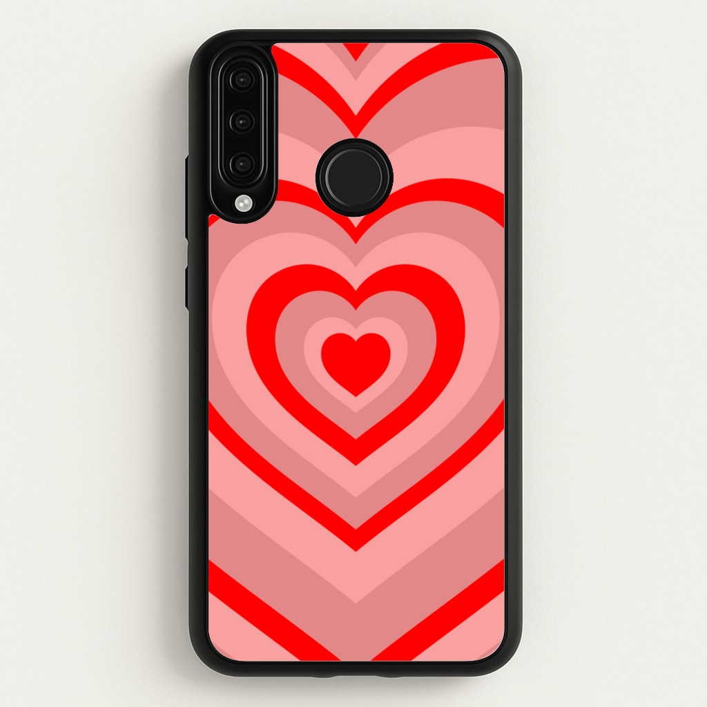 Red - Colourful Hearts  - Colourful Hearts Phone Case for Huawei P30 Lite
