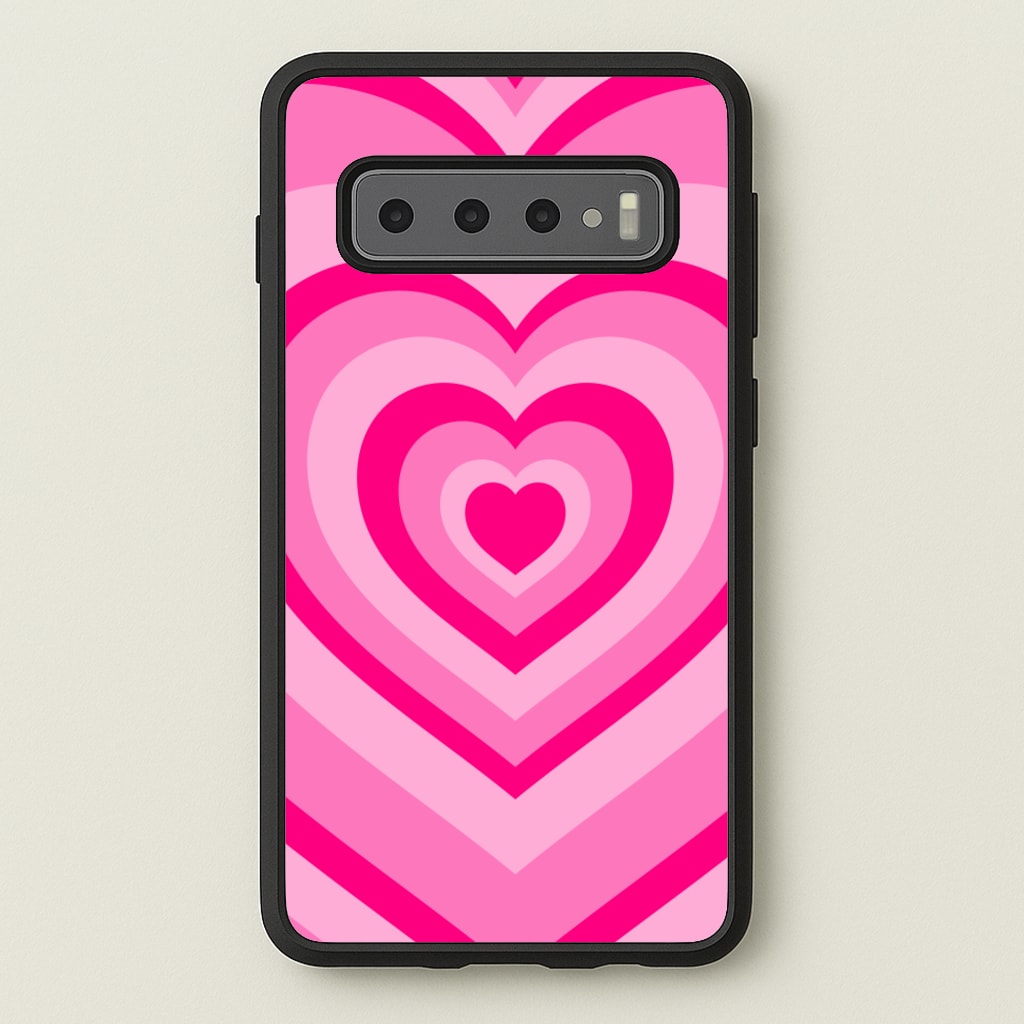 Pink - Colourful Hearts  - Christmas Phone Case for Galaxy S10