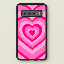 Pink - Colourful Hearts  - Christmas Phone Case for Galaxy S10