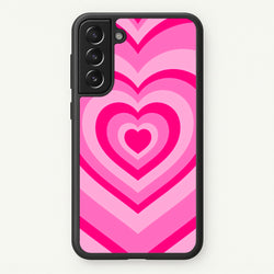Pink - Colourful Hearts  - Christmas Phone Case for Galaxy S21