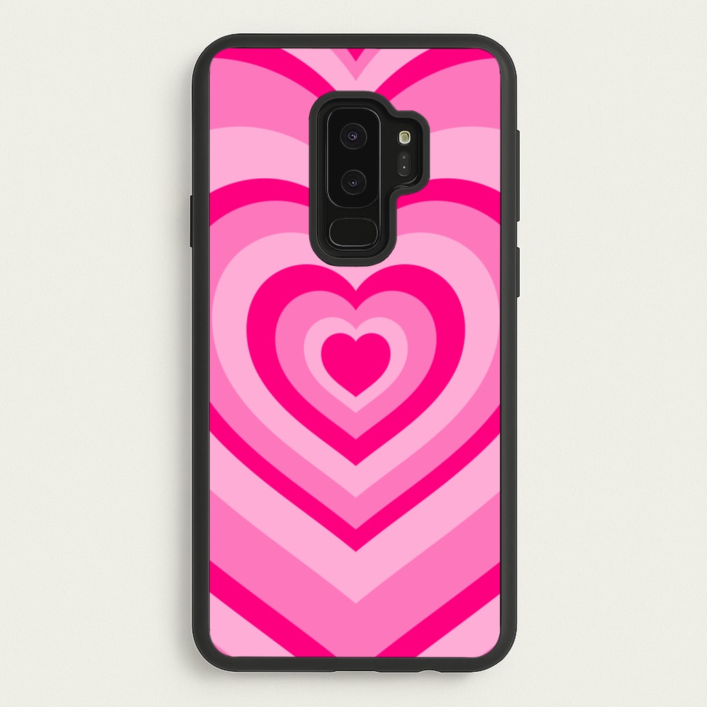 Pink - Colourful Hearts  - Christmas Phone Case for Galaxy S9 Plus