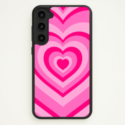 Pink - Colourful Hearts  - Christmas Phone Case for Galaxy S23