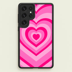 Pink - Colourful Hearts  - Christmas Phone Case for Galaxy S22 Ultra