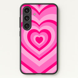 Pink - Colourful Hearts  - Christmas Phone Case for Galaxy S24FE